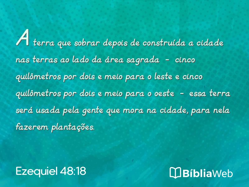 Ezequiel 48:18 em imagem para compartilhar