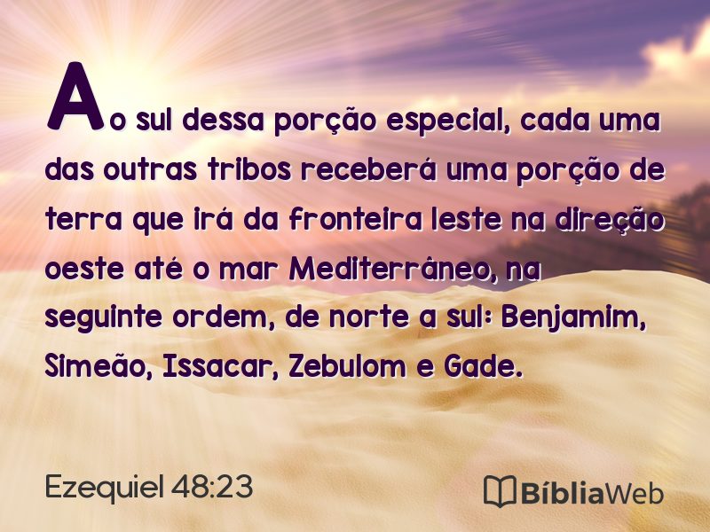 Ezequiel 48:23 em imagem para compartilhar