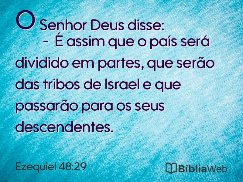 Ezequiel 48:29 em imagem para compartilhar