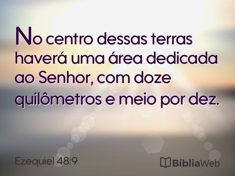 Ezequiel 48:9 em imagem para compartilhar