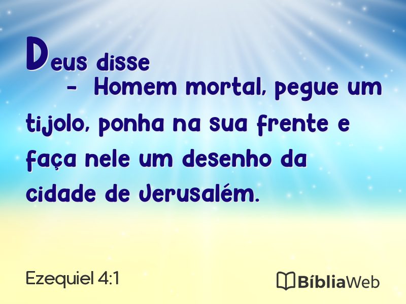 Ezequiel 4:1 em imagem para compartilhar