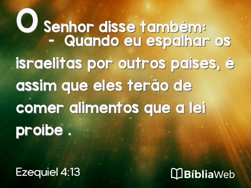 Ezequiel 4:13 em imagem para compartilhar