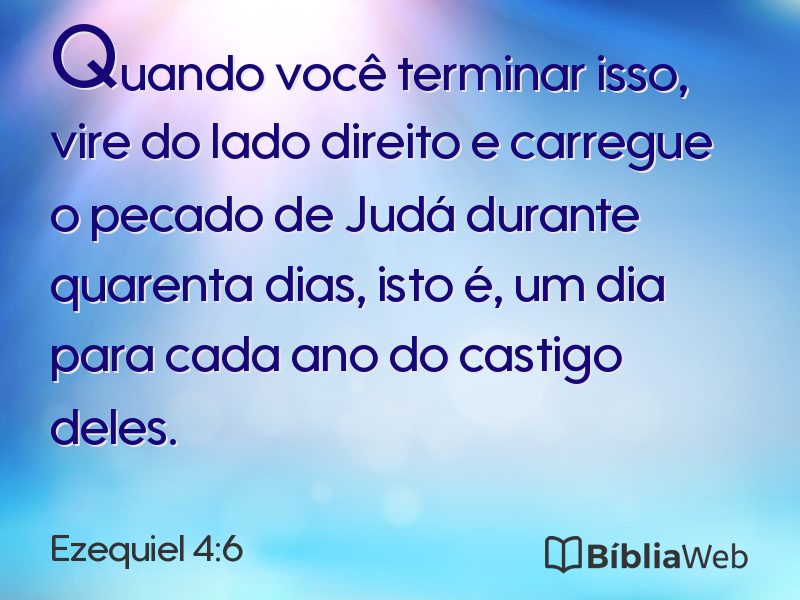 Ezequiel 4:6 em imagem para compartilhar