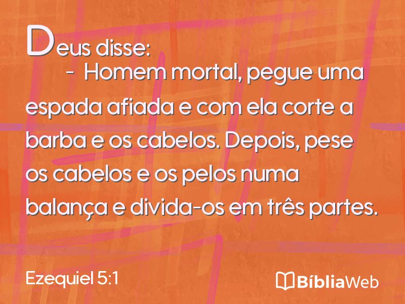 Ezequiel 5:1 em imagem para compartilhar