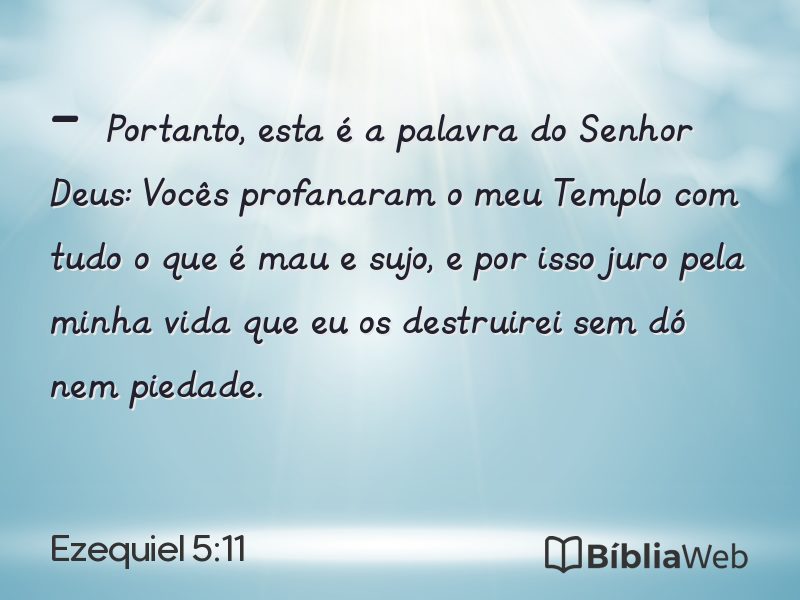 Ezequiel 5:11 em imagem para compartilhar