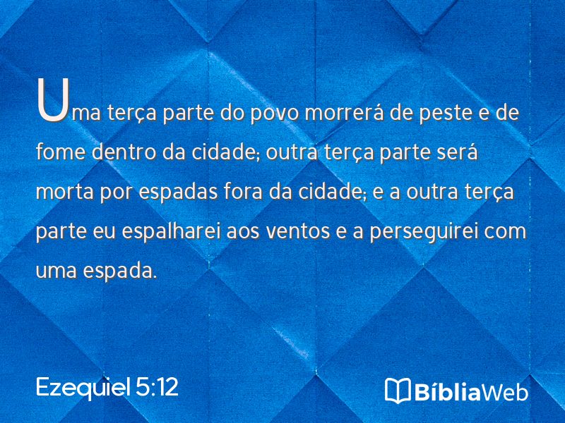 Ezequiel 5:12 em imagem para compartilhar