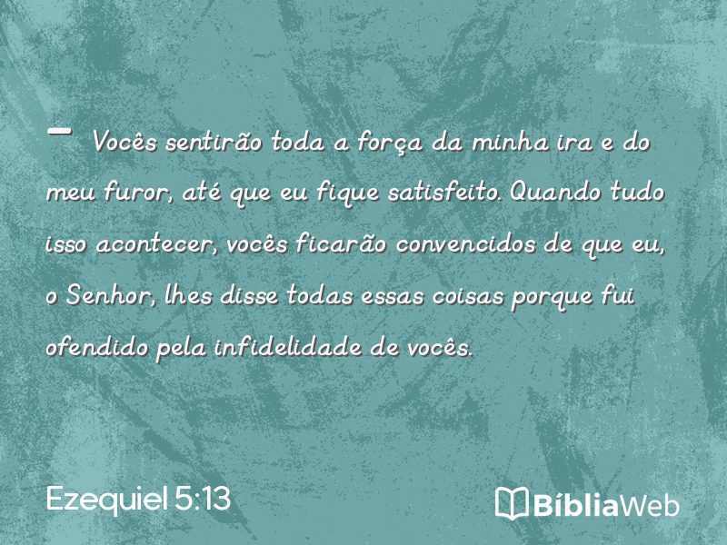 Ezequiel 5:13 em imagem para compartilhar