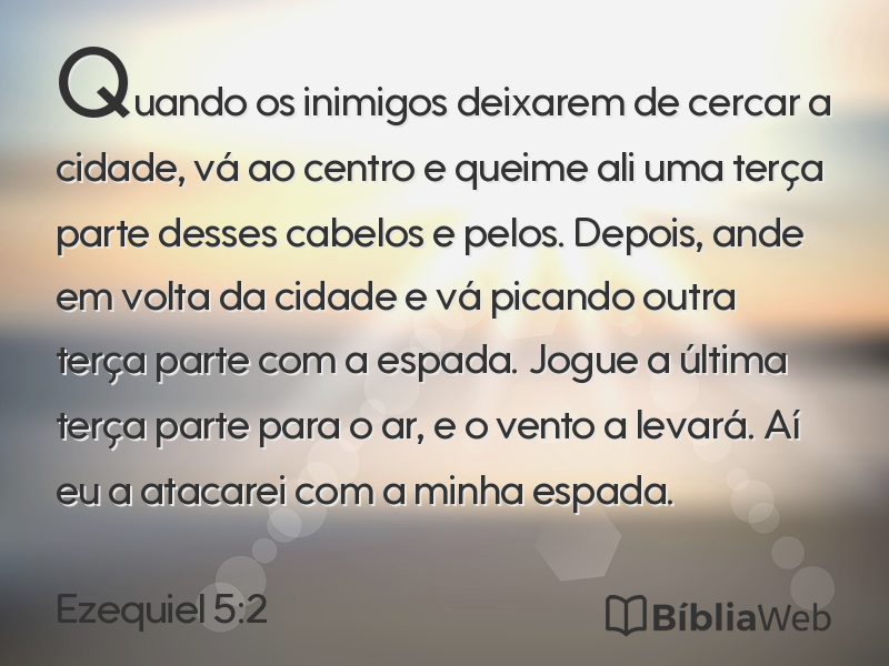 Ezequiel 5:2 em imagem para compartilhar