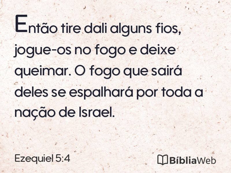 Ezequiel 5:4 em imagem para compartilhar