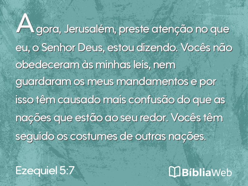 Ezequiel 5:7 em imagem para compartilhar