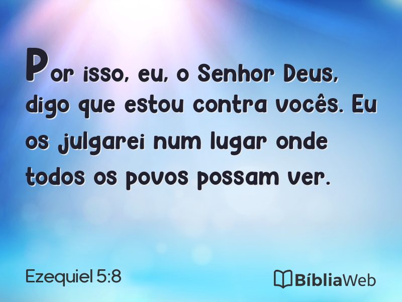 Ezequiel 5:8 em imagem para compartilhar