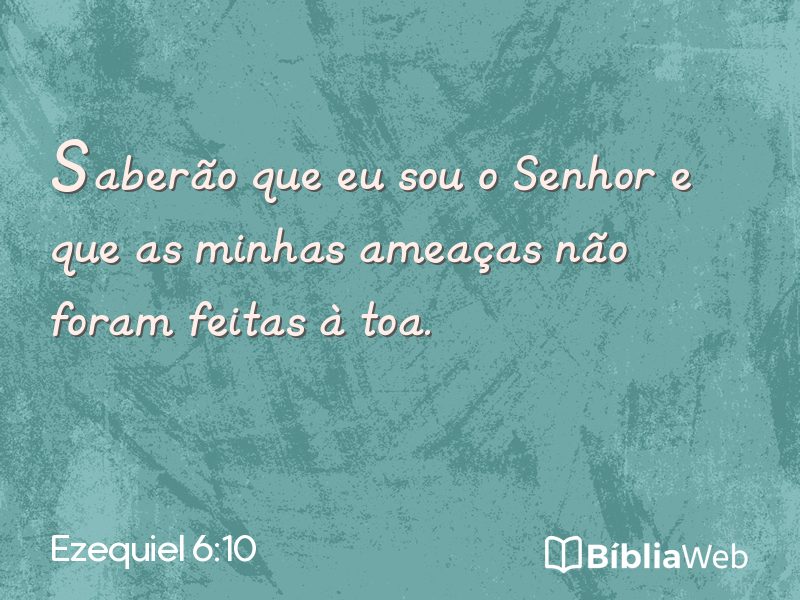 Ezequiel 6:10 em imagem para compartilhar