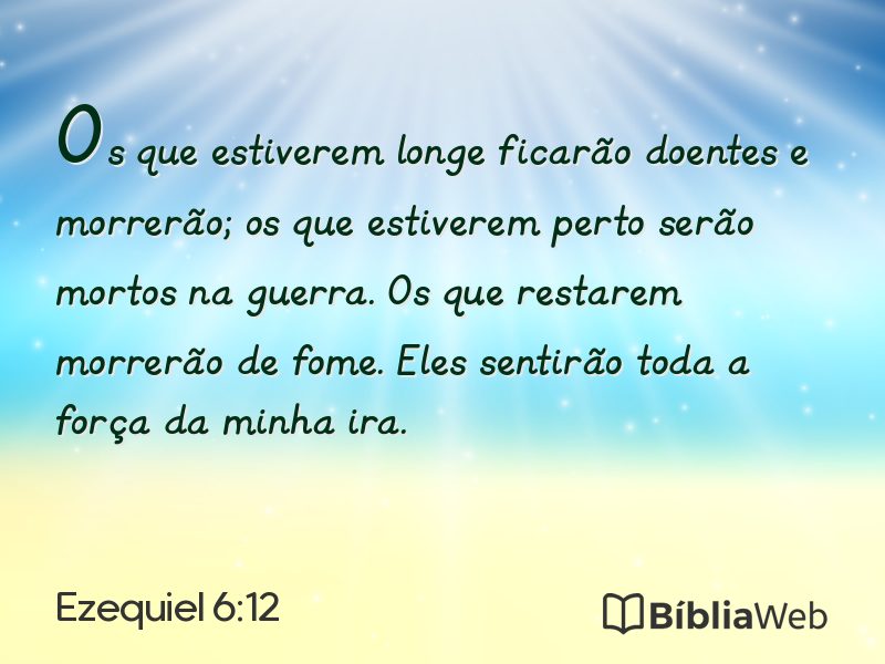 Ezequiel 6:12 em imagem para compartilhar