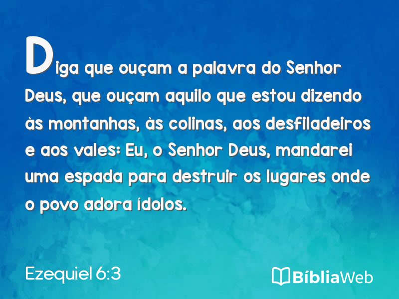Ezequiel 6:3 em imagem para compartilhar