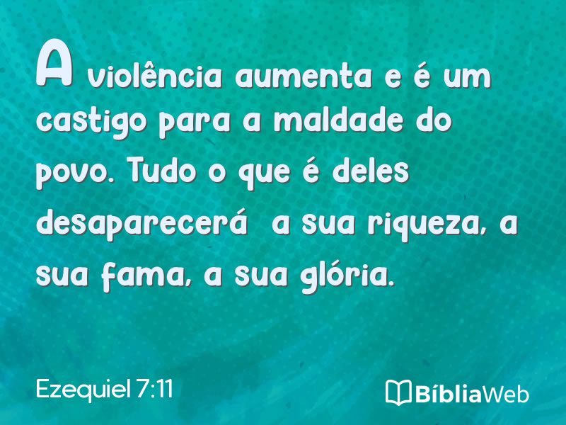 Ezequiel 7:11 em imagem para compartilhar