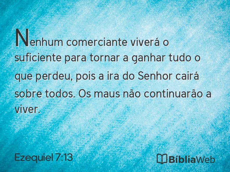 Ezequiel 7:13 em imagem para compartilhar