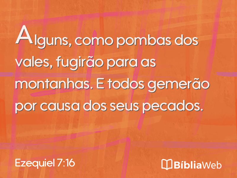 Ezequiel 7:16 em imagem para compartilhar