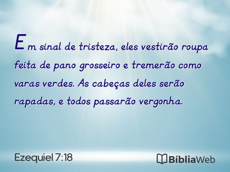 Ezequiel 7:18 em imagem para compartilhar