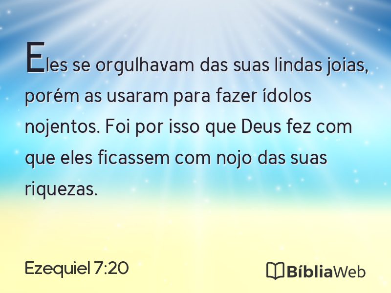 Ezequiel 7:20 em imagem para compartilhar