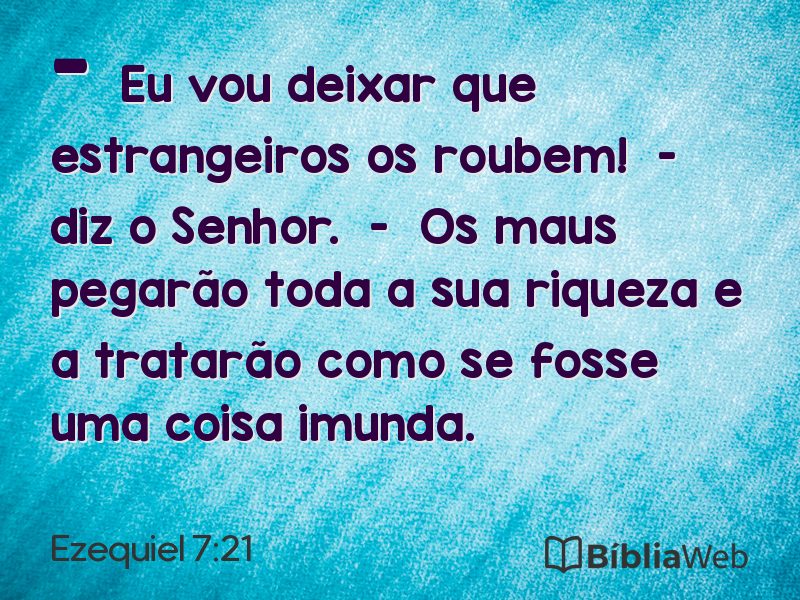 Ezequiel 7:21 em imagem para compartilhar