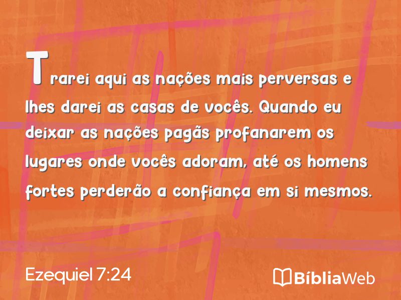 Ezequiel 7:24 em imagem para compartilhar