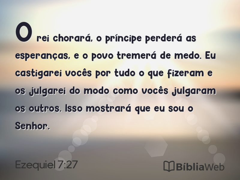 Ezequiel 7:27 em imagem para compartilhar