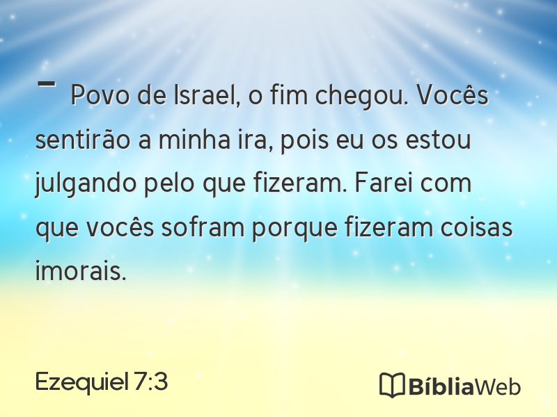 Ezequiel 7:3 em imagem para compartilhar