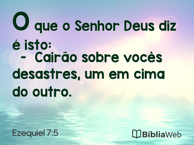 Ezequiel 7:5 em imagem para compartilhar