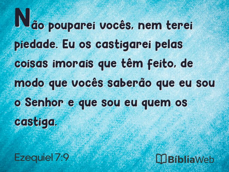 Ezequiel 7:9 em imagem para compartilhar