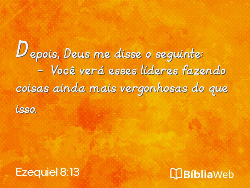 Ezequiel 8:13 em imagem para compartilhar