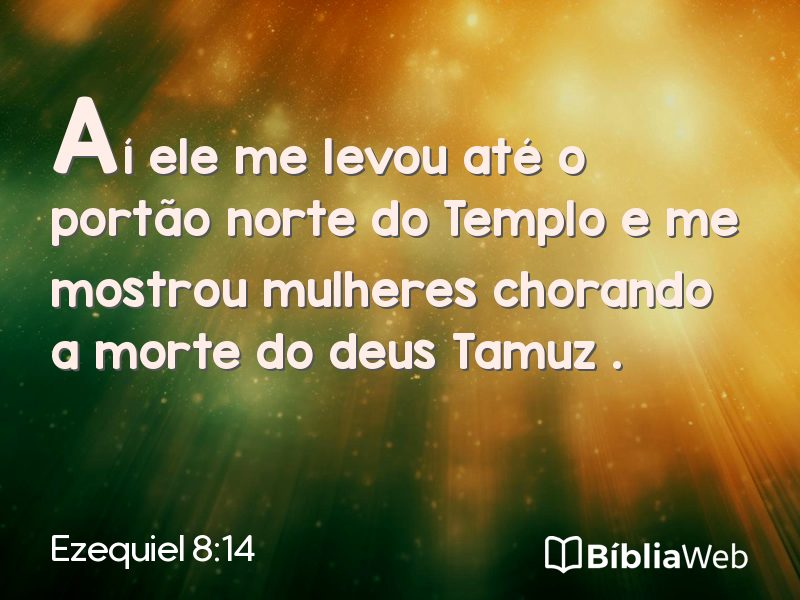 Ezequiel 8:14 em imagem para compartilhar