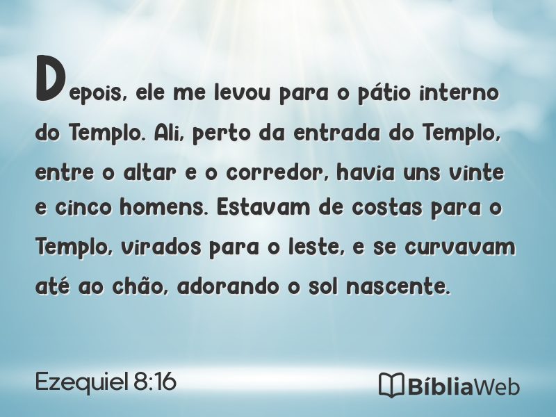 Ezequiel 8:16 em imagem para compartilhar