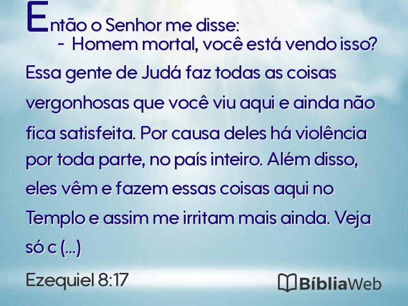 Ezequiel 8:17 em imagem para compartilhar
