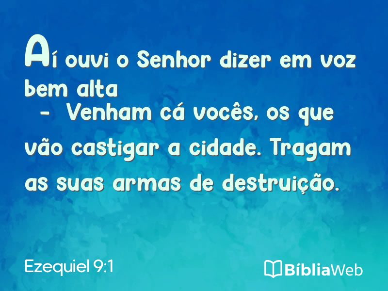 Ezequiel 9:1 em imagem para compartilhar