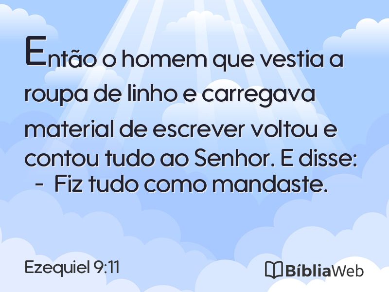 Ezequiel 9:11 em imagem para compartilhar
