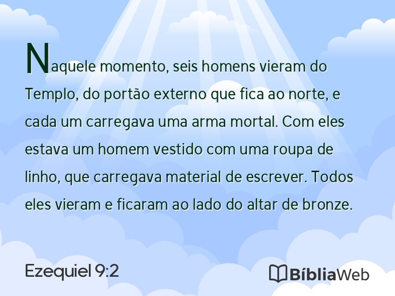 Ezequiel 9:2 em imagem para compartilhar
