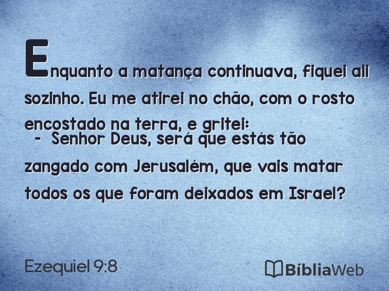 Ezequiel 9:8 em imagem para compartilhar