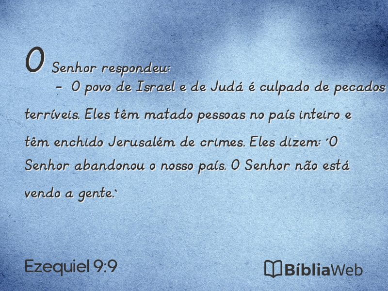 Ezequiel 9:9 em imagem para compartilhar