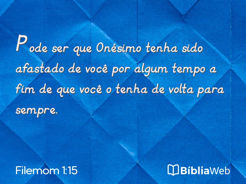 Filemom 1:15 em imagem para compartilhar