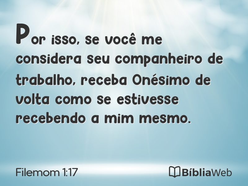 Filemom 1:17 em imagem para compartilhar