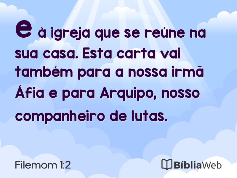 Filemom 1:2 em imagem para compartilhar