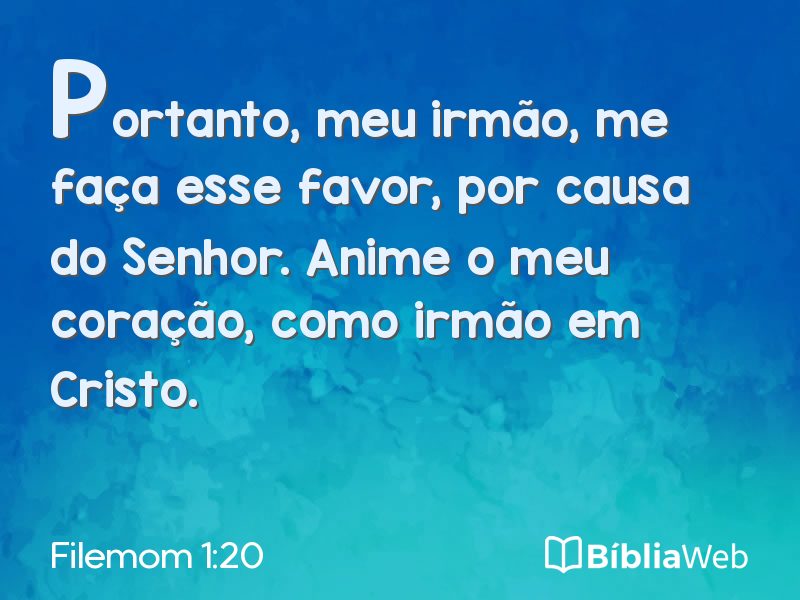 Filemom 1:20 em imagem para compartilhar