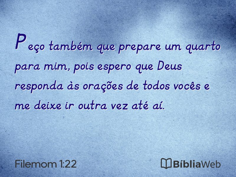 Filemom 1:22 em imagem para compartilhar