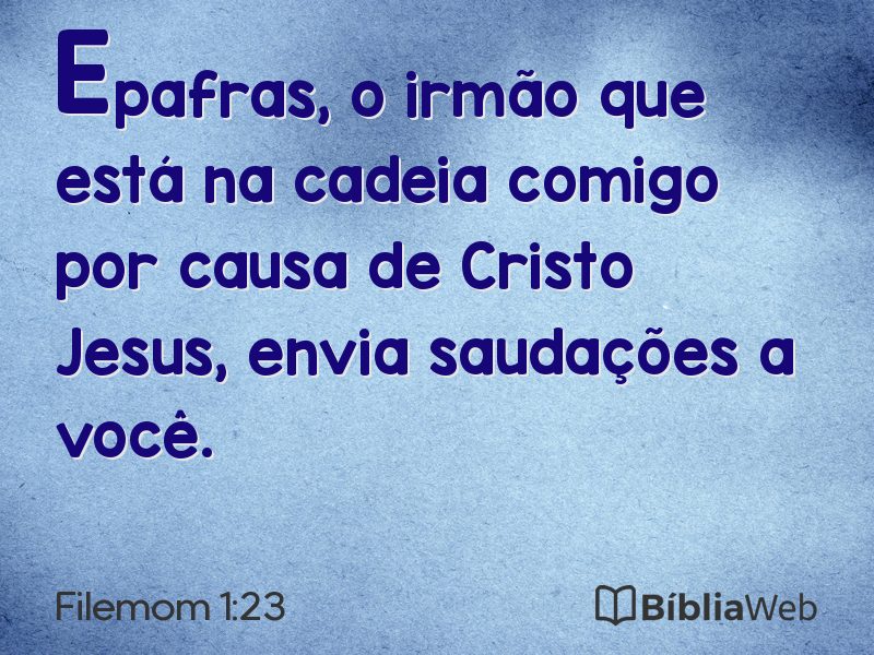 Filemom 1:23 em imagem para compartilhar