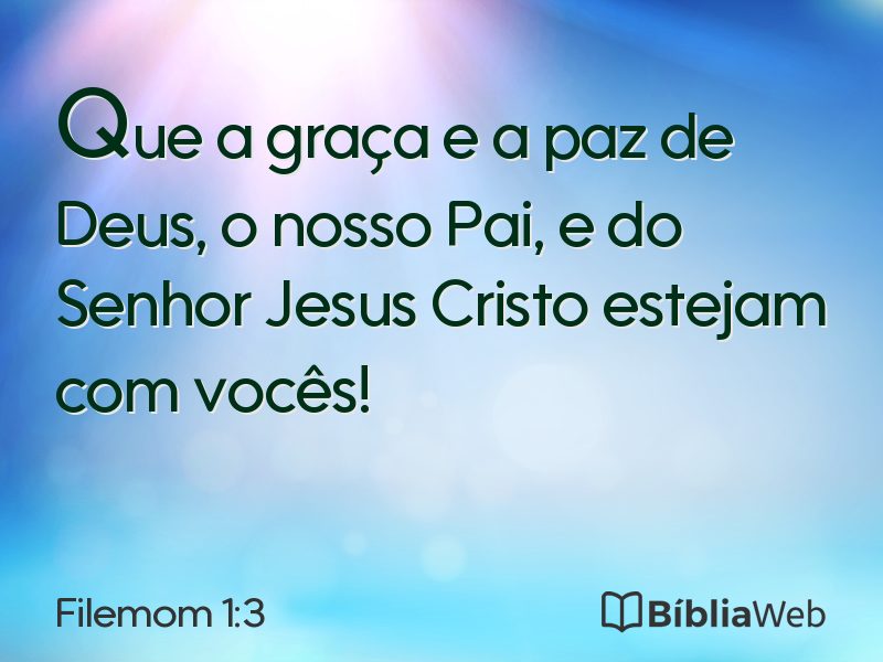 Filemom 1:3 em imagem para compartilhar