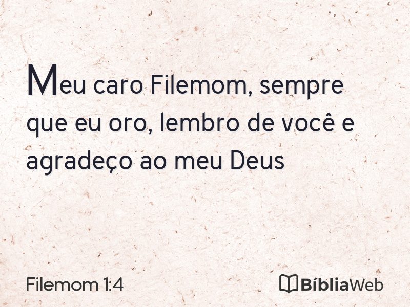 Filemom 1:4 em imagem para compartilhar