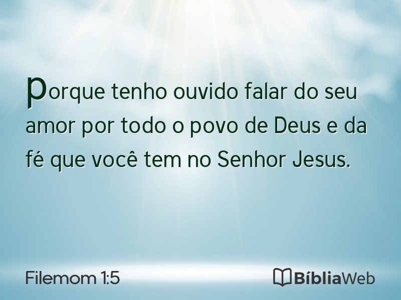 Filemom 1:5 em imagem para compartilhar