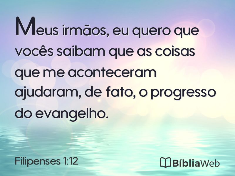 Filipenses 1:12 em imagem para compartilhar