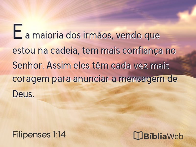 Filipenses 1:14 em imagem para compartilhar