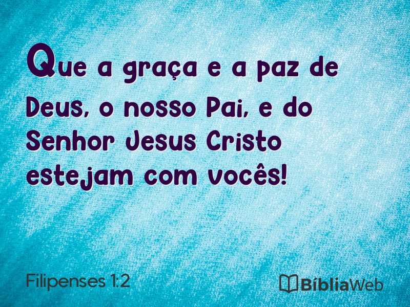 Filipenses 1:2 em imagem para compartilhar